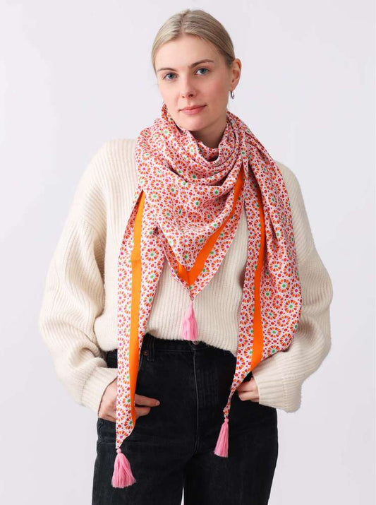 💕 Zwillingsherz Dreieckstuch "Riane" Bambus Rot