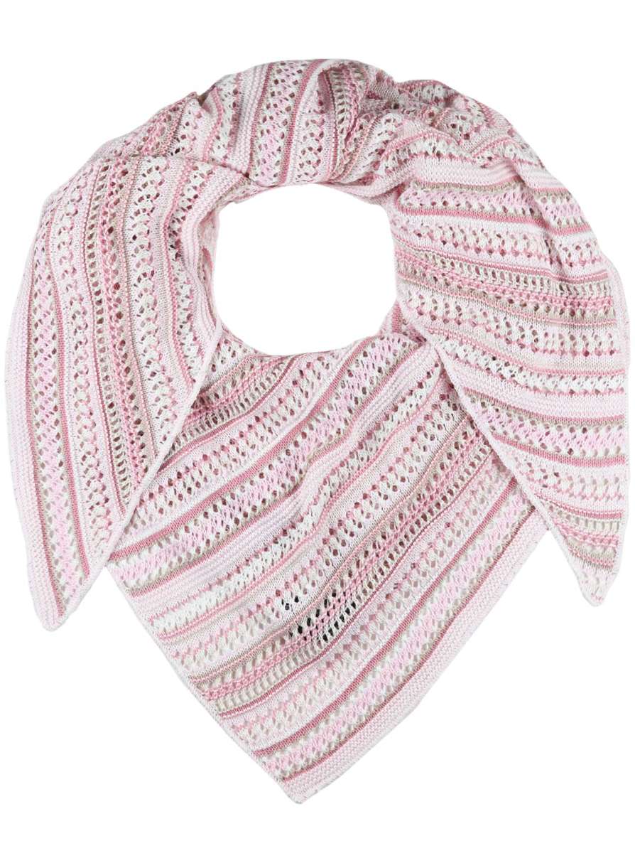 💕 Zwillingsherz Dreieckstuch "Hippie" Häkeloptik Rosa
