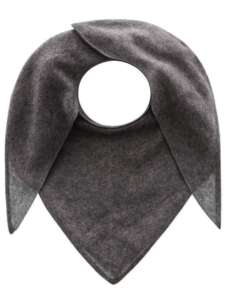 💕 Zwillingsherz Dreieckstuch "100 % Cashmere" Kaschmir Anthrazit