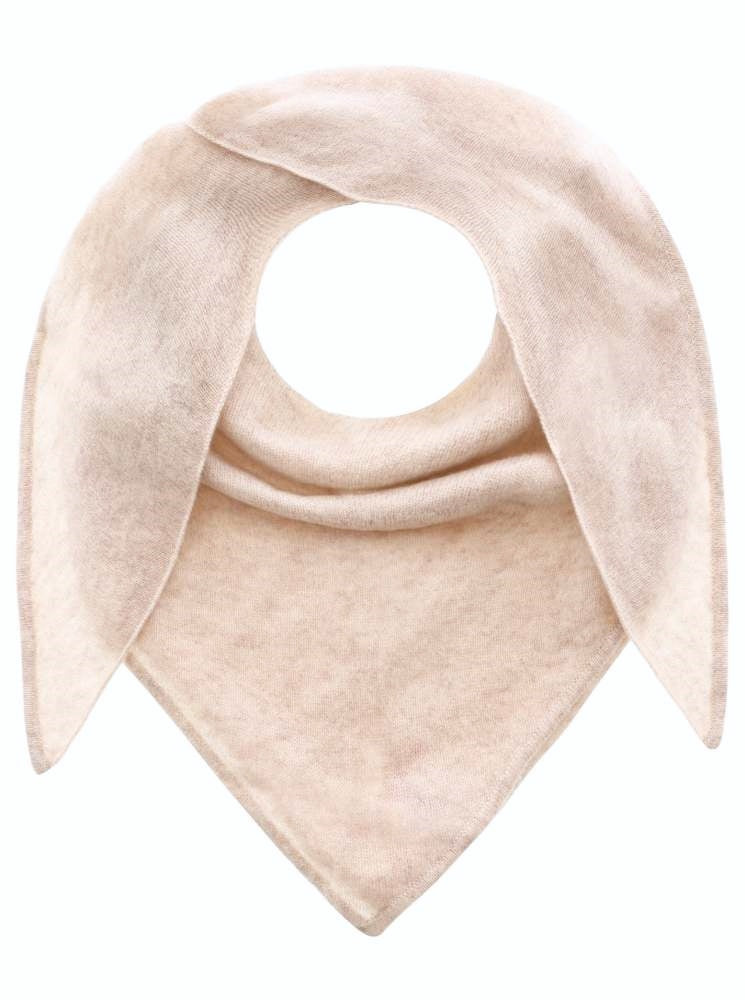 đź’• Zwillingsherz Dreieckstuch "100 % Cashmere" Kaschmir Hellbeige