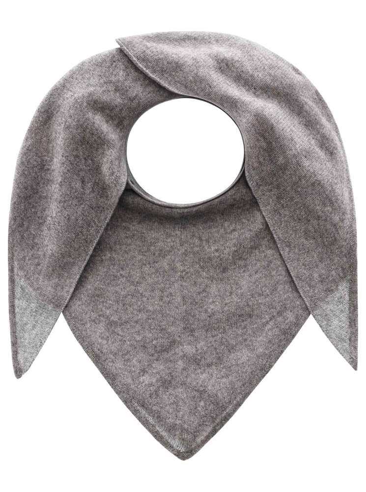 💕 Zwillingsherz Dreieckstuch "100 % Cashmere" Kaschmir Mittelgrau