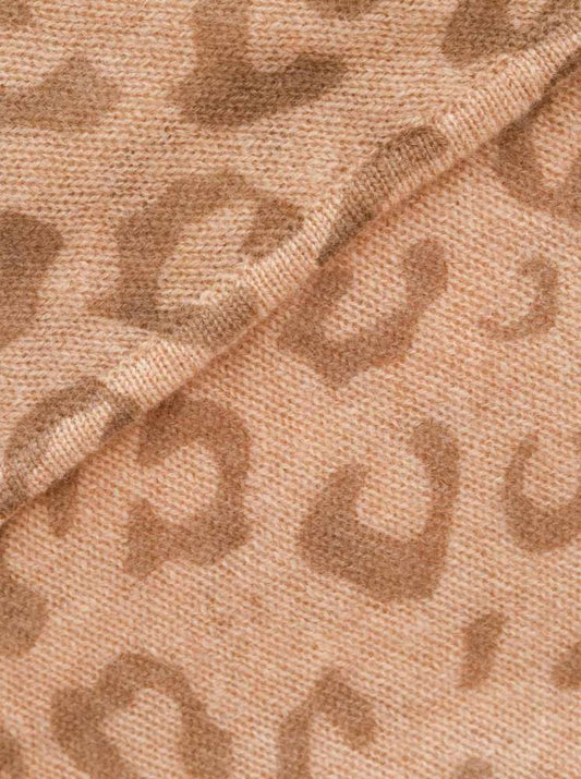 💕 Zwillingsherz Dreieckstuch "Leo" 100 % Kaschmir Hellbeige