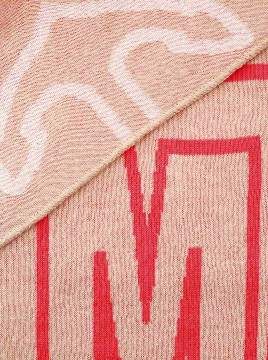 💕 Zwillingsherz Dreieckstuch "Anker Moin" Baumwolle Beige Rot