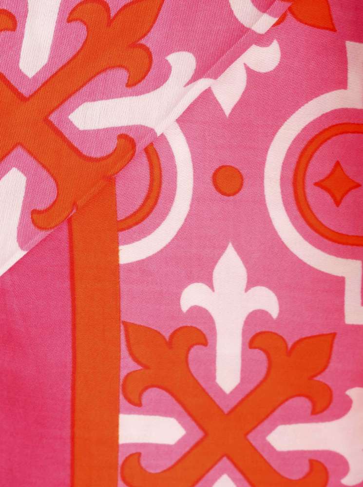 💕 Zwillingsherz Dreieckstuch "Antike" Pink 100 % Viskose nachhaltig