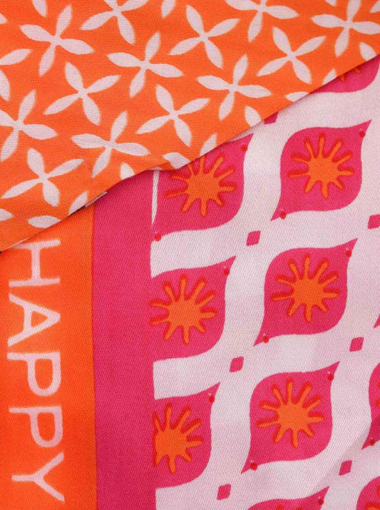 💕 Zwillingsherz Dreieckstuch "Lani" Bambus Orange