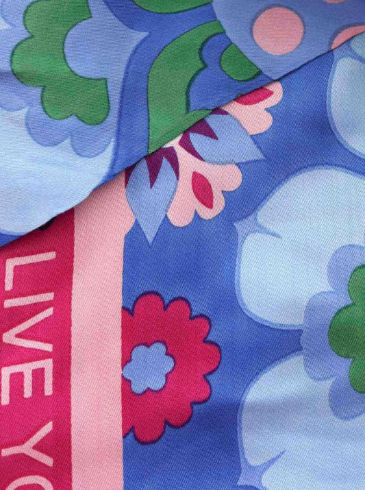 💕 Zwillingsherz Dreieckstuch "Parmida" Bambus Blau