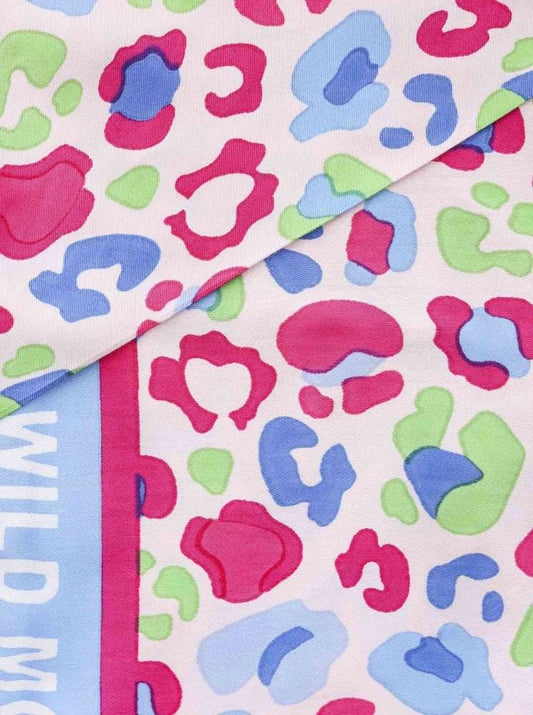 💕 Zwillingsherz Dreieckstuch "Regenbogen Leo" Bambus Multi Blau