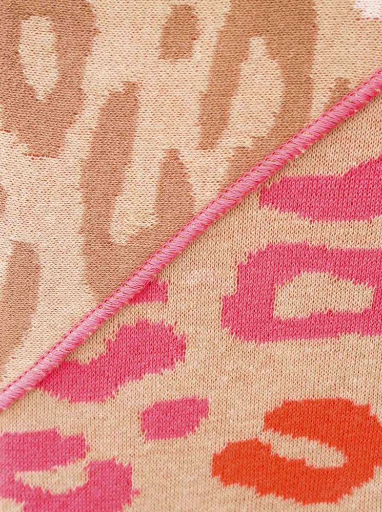 💕 Zwillingsherz Dreieckstuch "Buntes Leo" Baumwolle Beige