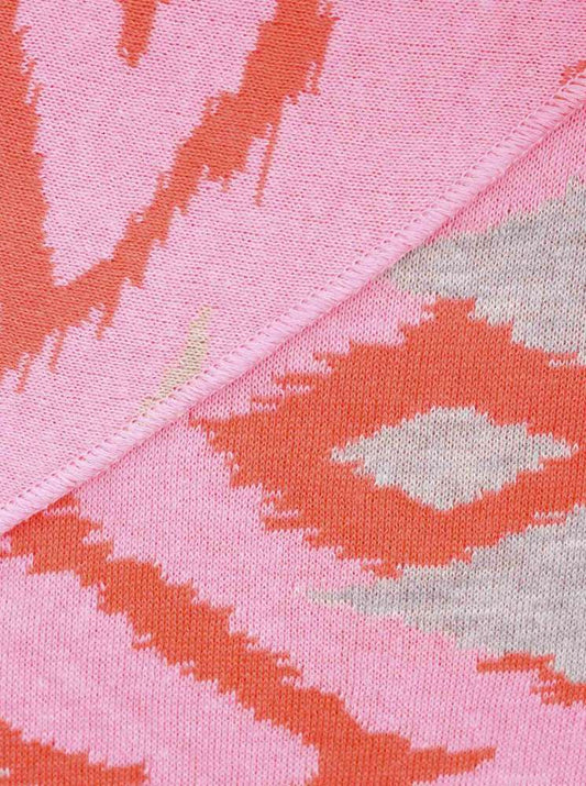 💕 Zwillingsherz Dreieckstuch "Dizzy" Baumwolle Orange Pink