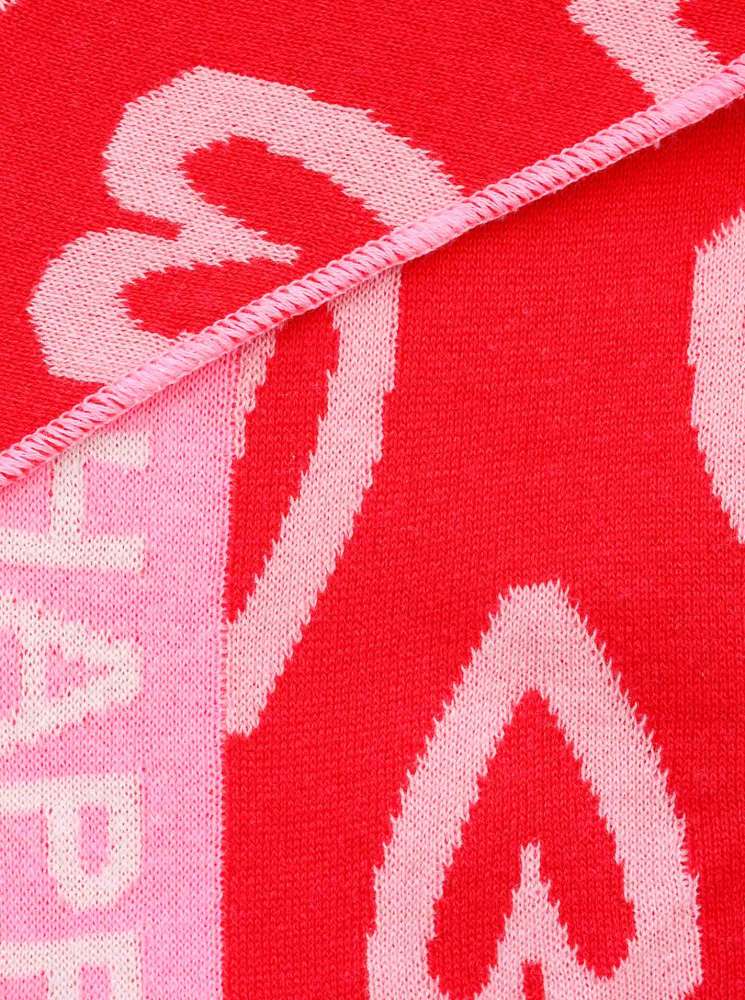 💕 Zwillingsherz Dreieckstuch "HerZH" Baumwolle Rot Rosa Pink