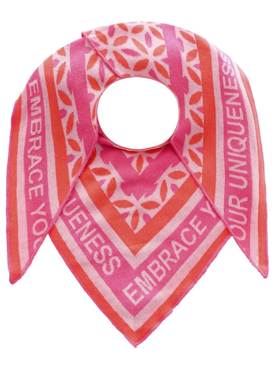 đź’• Zwillingsherz Dreieckstuch "Embrace unique" Baumwolle Pink Orange
