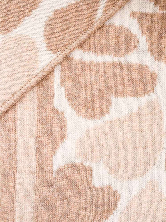 💕 Zwillingsherz Dreieckstuch "Freches Herz" Wolle Kaschmir Beige