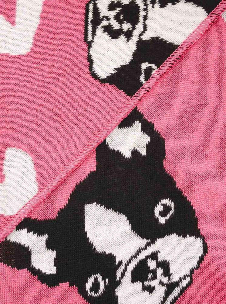 💕 Zwillingsherz Dreieckstuch "Herzens Hund" Baumwolle Pink