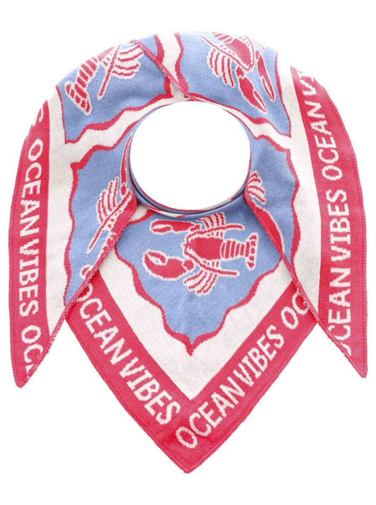 💕 Zwillingsherz Dreieckstuch "Hummer Vibe" Baumwolle Blau Rot