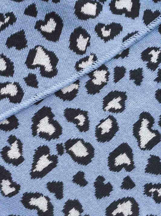 💕 Zwillingsherz Dreieckstuch "Leo Herzi" Baumwolle Blau