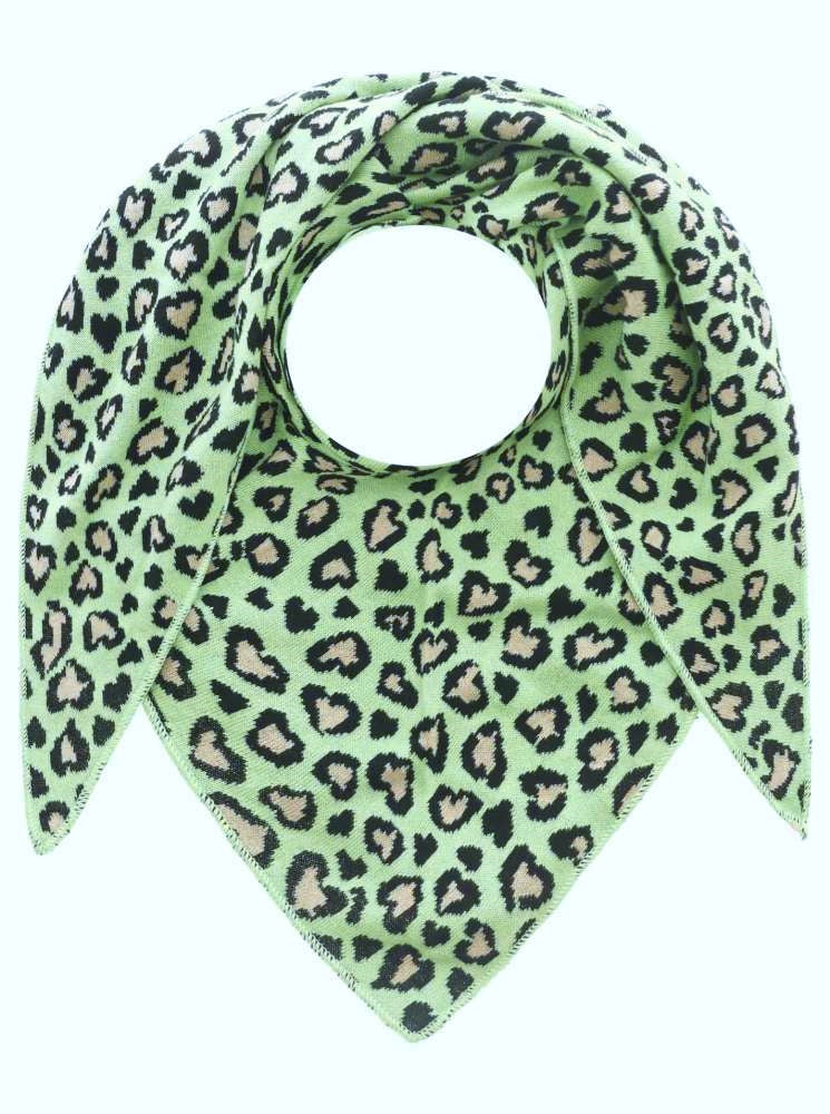 💕 Zwillingsherz Dreieckstuch "Leo Herzi" Baumwolle Mint