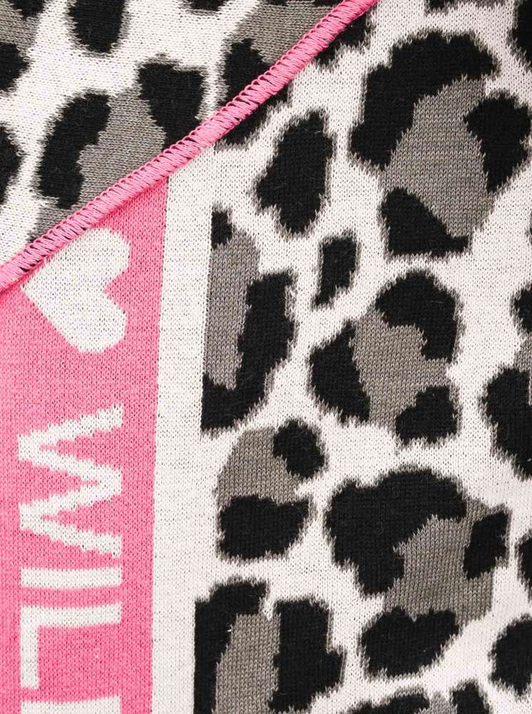 💕 Zwillingsherz Dreieckstuch "Leo Stern" Baumwolle Grau Pink