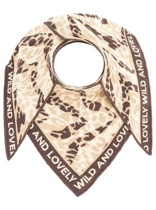 💕 Zwillingsherz Dreieckstuch "Zebra Leo" Baumwolle Beige