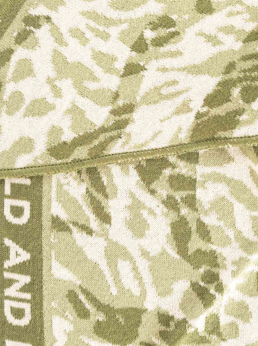 💕 Zwillingsherz Dreieckstuch "Zebra Leo" Baumwolle Olive