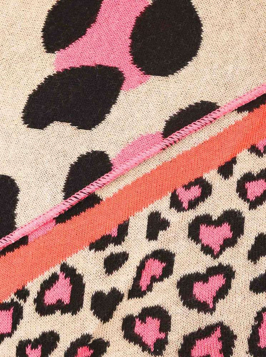 💕 Zwillingsherz Dreieckstuch "Leo Groß Klein" Baumwolle Beige Pink Orange