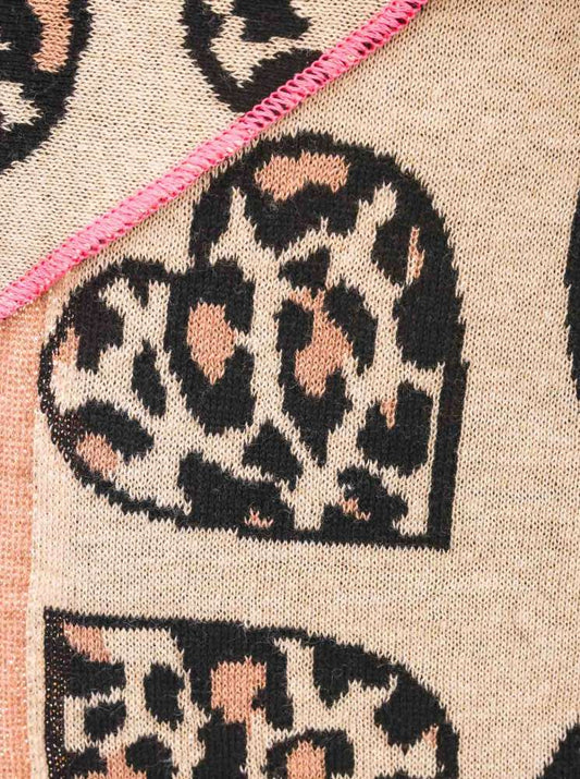 💕 Zwillingsherz Dreieckstuch "Leo in Herz" Baumwolle Beige