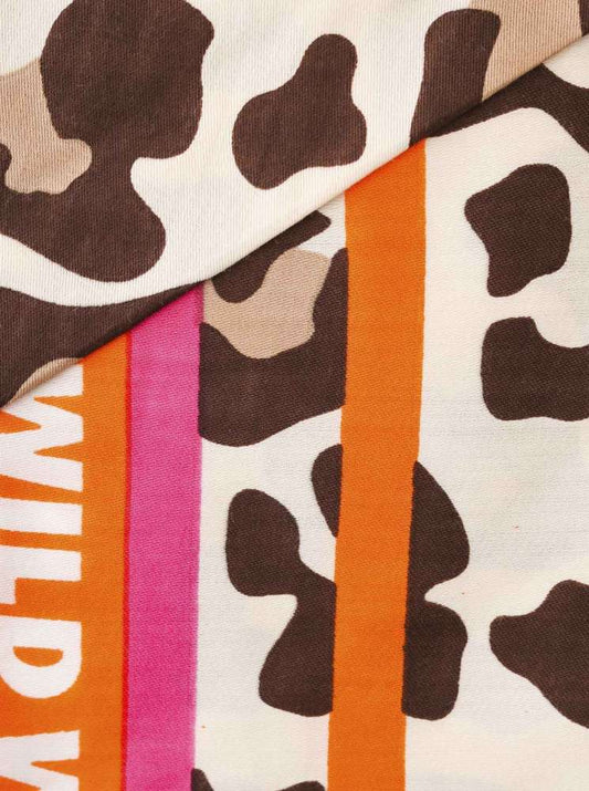 💕 Zwillingsherz Dreieckstuch "Leo mit Streifen" 100 % Viskose nachhaltig Beige