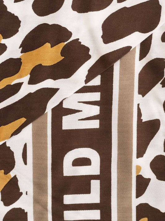 💕 Zwillingsherz Dreieckstuch "Life Wild" 100 % Viskose nachhaltig Braun