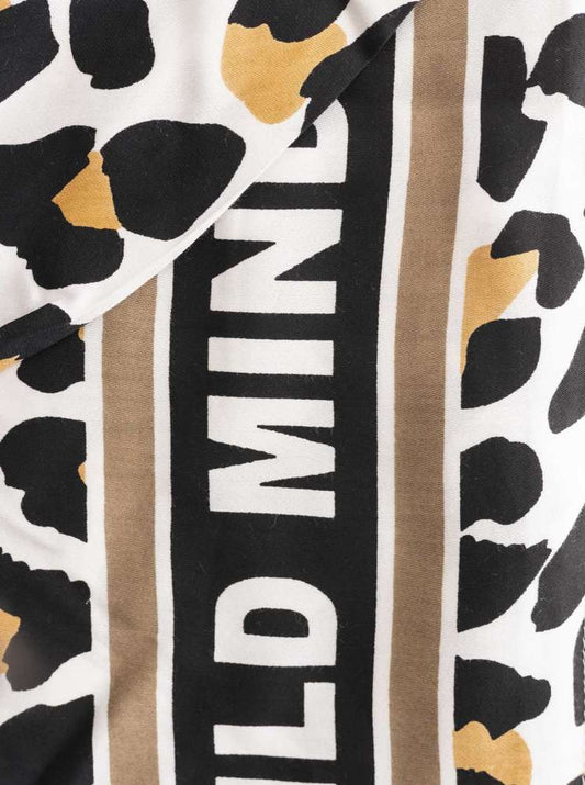 💕 Zwillingsherz Dreieckstuch "Life Wild" 100 % Viskose nachhaltig Schwarz