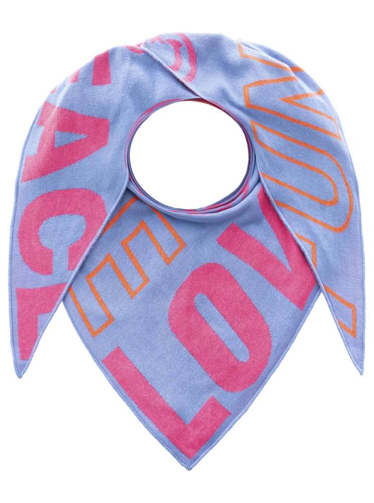 💕 Zwillingsherz Dreieckstuch "Love & Smile" Baumwolle Blau Pink Orange
