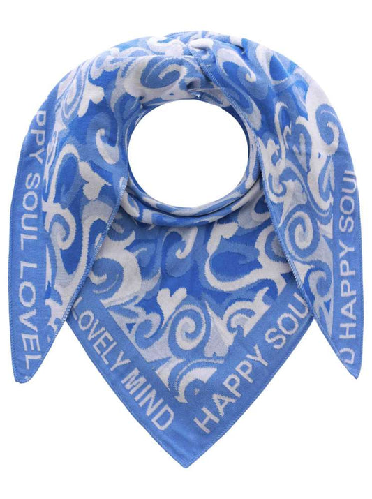 💕 Zwillingsherz Dreieckstuch "Lovely Mind" Baumwolle Blau