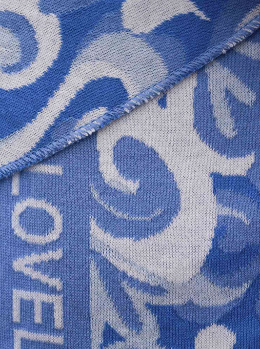 💕 Zwillingsherz Dreieckstuch "Lovely Mind" Baumwolle Blau