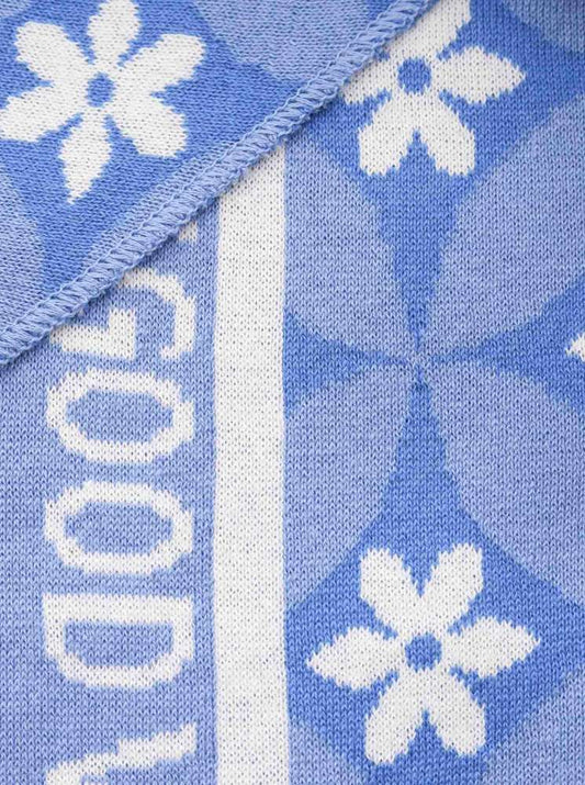 💕 Zwillingsherz Dreieckstuch "Luxury Vibes" Baumwolle Blau