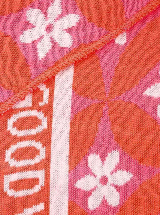 💕 Zwillingsherz Dreieckstuch "Luxury Vibes" Baumwolle Orange Pink