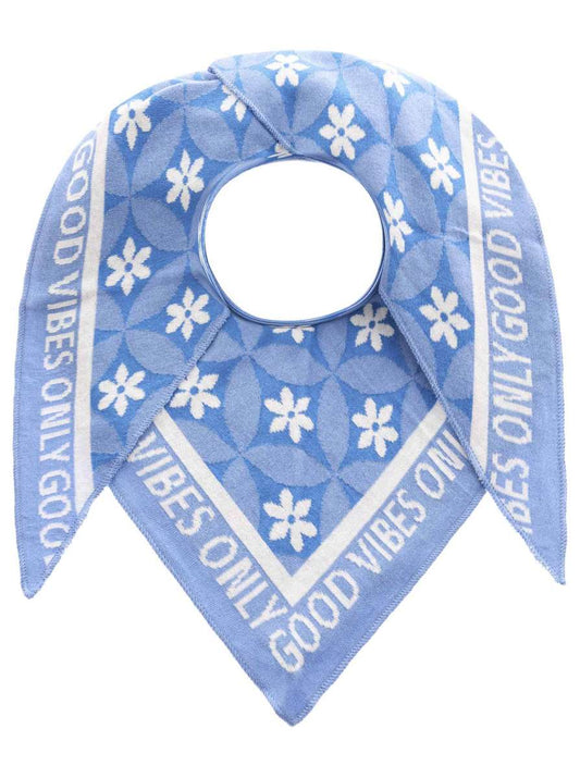 💕 Zwillingsherz Dreieckstuch "Luxury Vibes" Baumwolle Blau