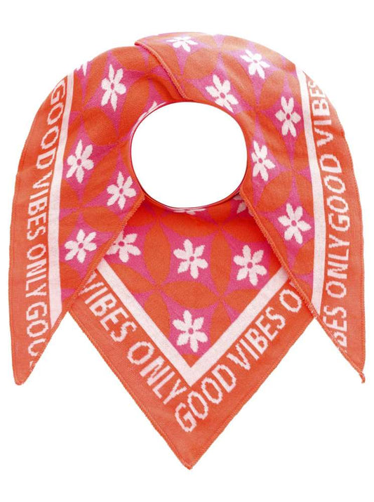 💕 Zwillingsherz Dreieckstuch "Luxury Vibes" Baumwolle Orange Pink