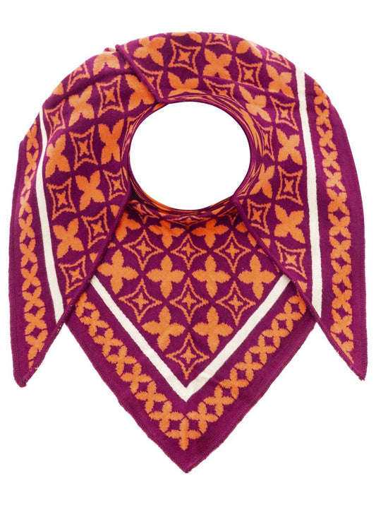 💕 Zwillingsherz Dreieckstuch "Luxus Grafik" Baumwolle Beere Orange