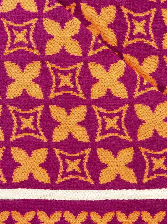 💕 Zwillingsherz Dreieckstuch "Luxus Grafik" Baumwolle Beere Orange