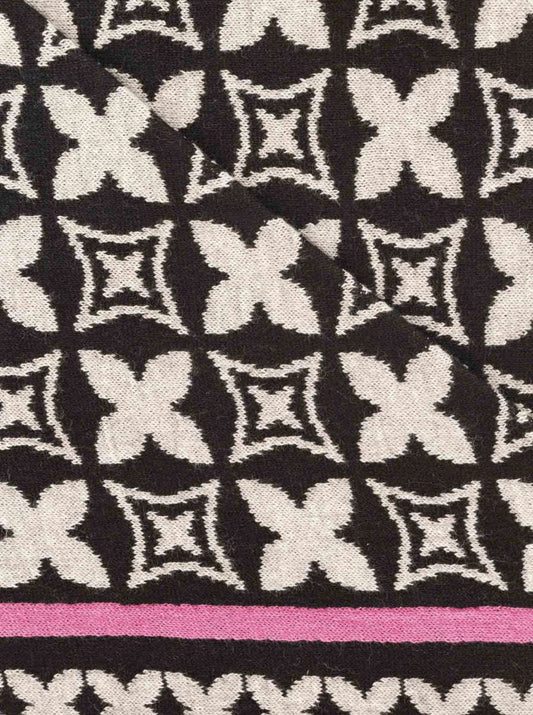 💕 Zwillingsherz Dreieckstuch "Luxus Grafik" Baumwolle Schwarz Grau