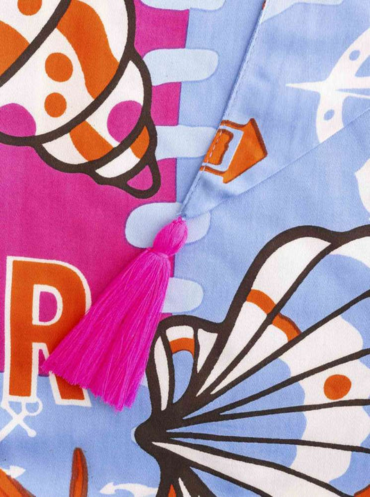 💕 Zwillingsherz Dreieckstuch "Meer Anker Mix" 100 % Viskose nachhaltig Rot