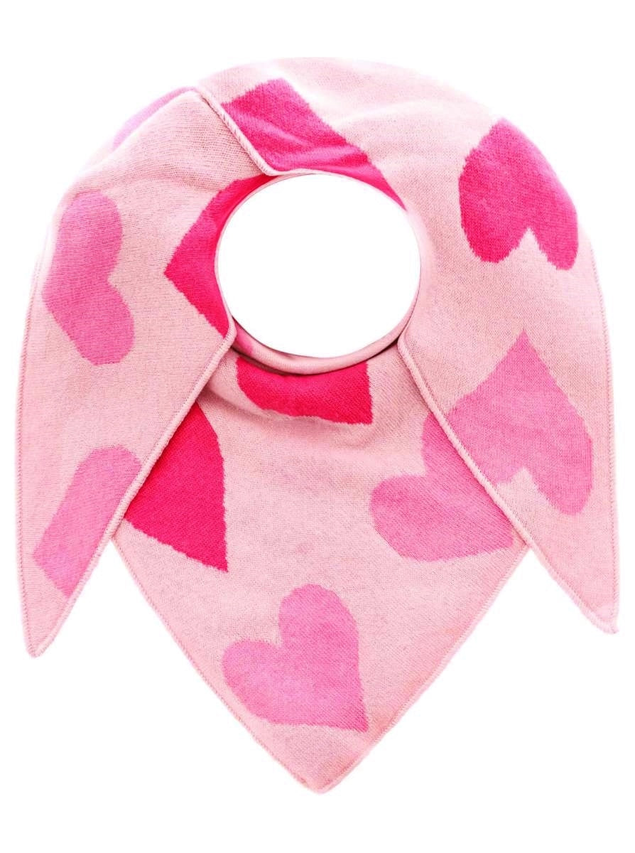 💕 Zwillingsherz Dreieckstuch "Neon Herz" Wolle Kaschmir Pink