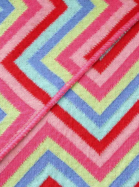 💕 Zwillingsherz Dreieckstuch "Nessi" Baumwolle Türkis Pink