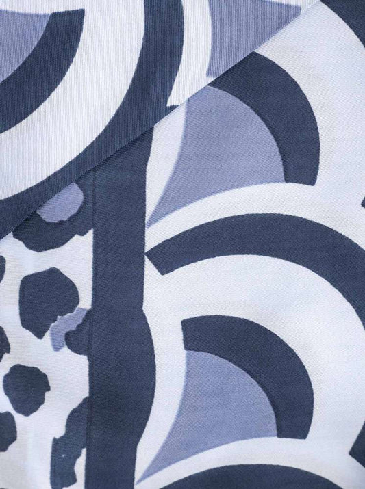 💕 Zwillingsherz Dreieckstuch "Schuppenmuster" 100 % Viskose nachhaltig Blau