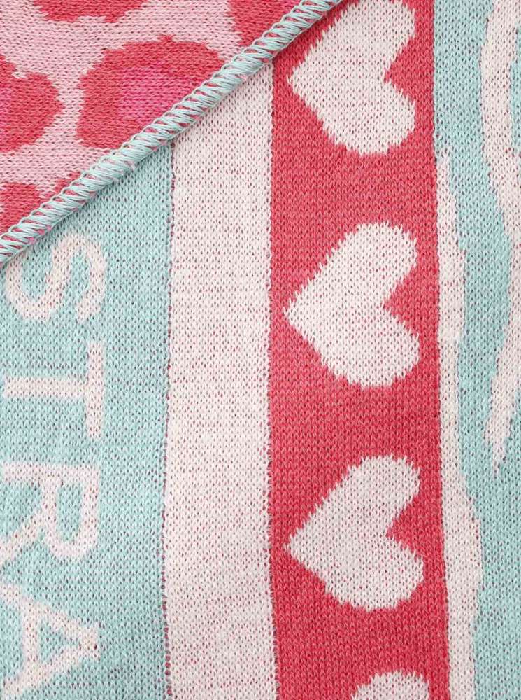 💕 Zwillingsherz Dreieckstuch "Strand Zebra" Baumwolle Türkis Pink Rot