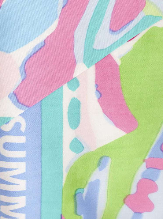 💕 Zwillingsherz Dreieckstuch "Summer Flower Art" Multi 100 % Viskose nachhaltig