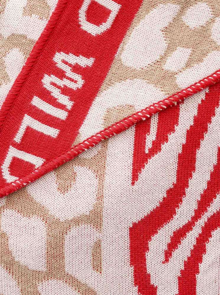 💕 Zwillingsherz Dreieckstuch "Tierreich" Baumwolle Rot Beige