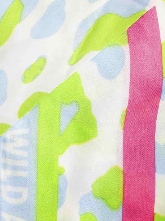 💕 Zwillingsherz Dreieckstuch "Wild and Strong" Viskose Blau