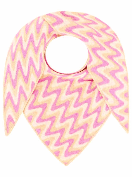 💕 Zwillingsherz Dreieckstuch "Winter Waves" Wolle Kaschmir Beige Rosa