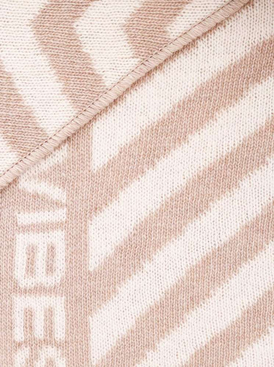 💕 Zwillingsherz Dreieckstuch "Winter Zick Zack" Wolle Kaschmir Beige