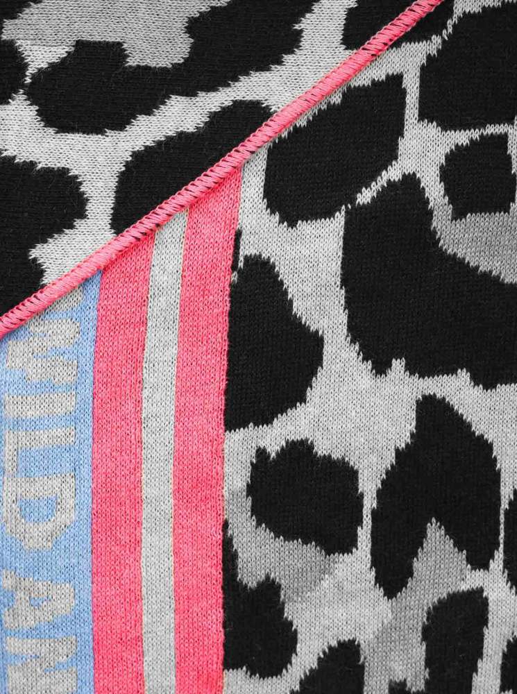 💕 Zwillingsherz Dreieckstuch "Wonderful Leo" Baumwolle Grau Pink Blau