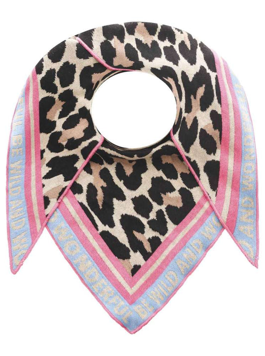 💕 Zwillingsherz Dreieckstuch "Wonderful Leo" Baumwolle Beige Pink Blau